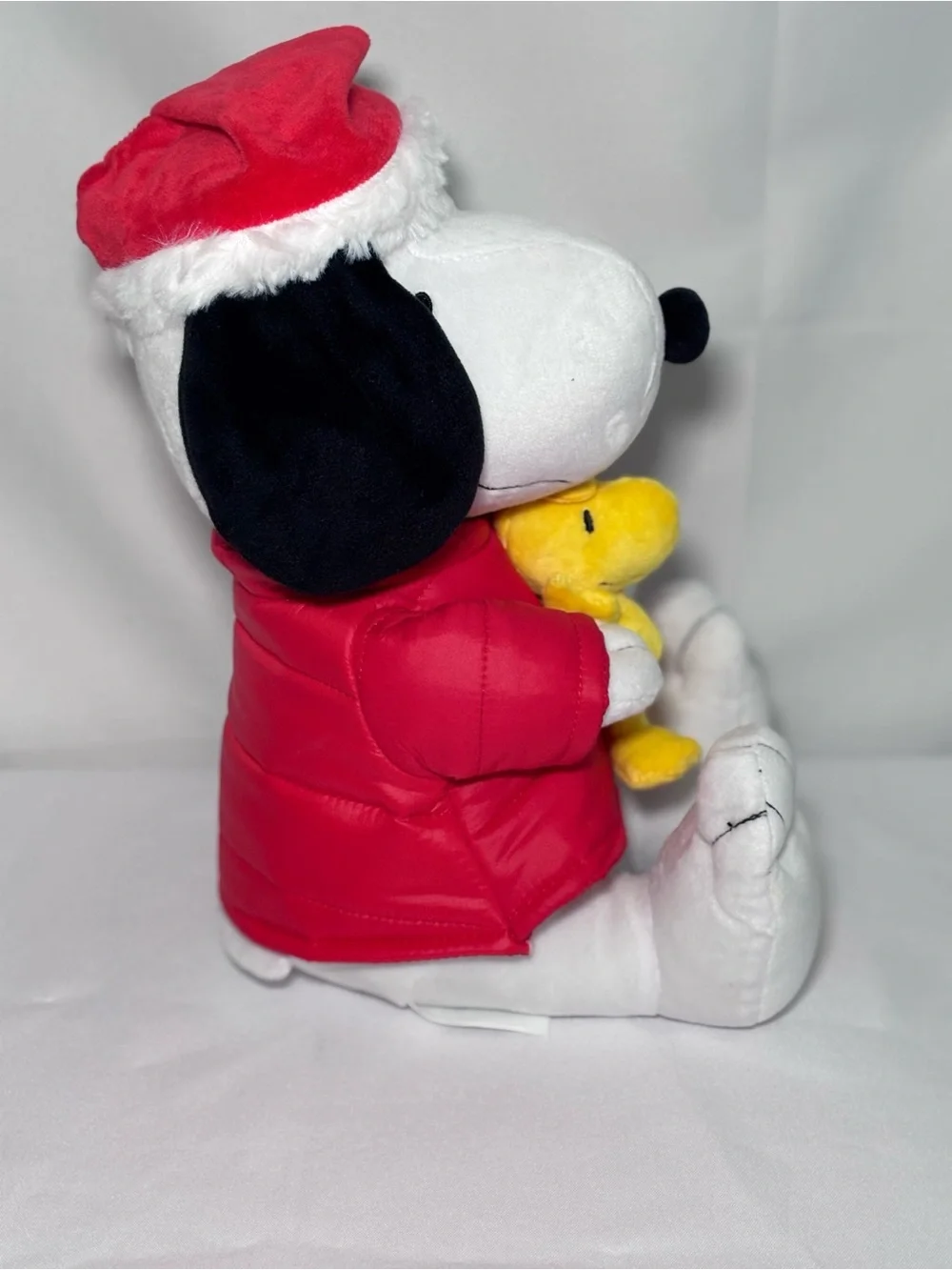 Peanuts Snoopy and Woodstock Holiday Plush with Santa Hat NEW